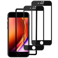 【在庫処分】液晶画面 硬度9Ｈ強化ガラス 高透過率 5.5インチ対応 フルカバー フィルム 滑らかなタッチ操作 全面保護 高精細 指紋付着防止 用 8plus 飛散防止 iPhone iPhone 気泡防止 / 7plus ガイド枠付き ガラスフィルム DXF