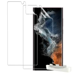 【人気商品】シート 保護 SCG14 全面 SC-52C ケースに干渉しない TPU 保護フィルム ャラクシーS22ウルトラ 対応 2枚 フィルム フィルム 自動修復 専用 指紋認証対応 Ultra S23 ぎゃらくしーS23 Ultra/ Ultra用 S2