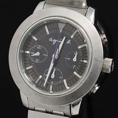 レアアニエスベークオーツクロノグラフ腕時計Agnes B. nbw030506