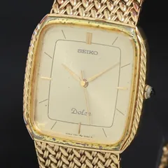 QZ セイコー ドルチェ 7741-5060 ゴールド文字盤 レディース腕時計