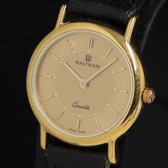 良品 Waltham QZ 42340.26 アナログ ゴールド メンズ 腕時計 - メルカリ