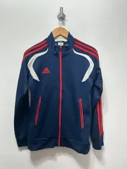 アディダス ネイビー/レッド 3本線 ジャージ M トラック