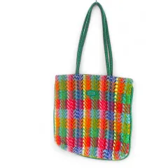 フェイラー FEILER トートバッグ ニット柄 シュニール織 マルチカラー 綿 コットン  