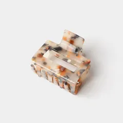 【在庫処分】おしゃれ 可い レディース ヘアアクセサリー 大人 韓国 ヘアクリップ 1本 スクエア バンスクリップ 5.2cm しっかりとまる マーブル 小さい