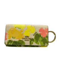 美品 コーチ 6連キーケース 花柄 キーリング付き CC963 B4L38 レディース COACH