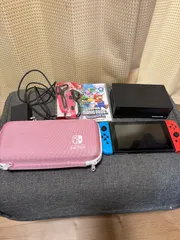 【美品】Nintendo Switch ニンテンドー スイッチ 本体 HAC-001 ケース ソフト ストラップ付属