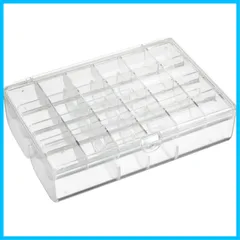 【新着商品】日本製 透明 クリア オーガナイザーボックス ストレージ 収納ケース 仕切り 小分け plus 手芸 用品 DIY トレー 24マス ネイル 小物 雑貨 ジュエリー ボタン ビーズケースダブル パーツ 部品 素材 材料 シンコハンガーShinkoh