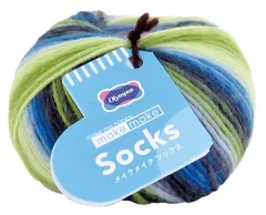 【数量限定】毛糸 ソックス 合太 col.911 メイクメイク ブルー 系 Thread) 25g 約98m オリムパス製絲(Olympus 3玉セット