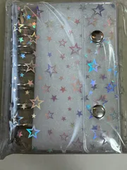 ホログラム星柄 シール帳6リングバインダー