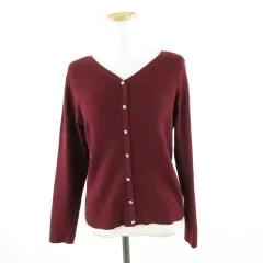 エニィスィス エニシス anySiS ニットカーディガン 長袖 ボルドー 2 *A769
