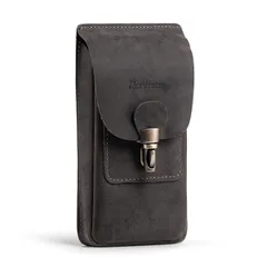 【数量限定】Galaxy/Xperia/Huawei (グレー) HUAZHIMAO本革スマホホルダーポーチベルトメンズスマホケース通し持ち運びに便利携帯電話スマートフォン用ホルスター小さいにつける腰袋男性のベルトぽーちバッグウエスポーチ作業収納兼用HUAWE