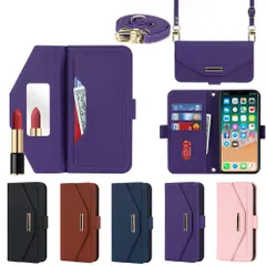 【人気商品】ミラー付き 長ストラップ付き 鏡 チェック柄 肩掛け case 革レザー iPhoneXS for 柔らかいTPU for for 多機能 for 財布型 iPhoneX 手帳 カード収納 XS 小銭入 iPhone iPhone れ 手帳型 スタ