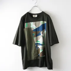 メンズ 2022SS エルメス HERMES ズアブとドラゴン コットン クルーネックTシャツ M カーキ┃//TEE グラフィック【2400014752083】のサムネイル