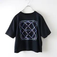 美品 2023AW エルメス HERMES FIGURE ARTISTIQUE コットン ラグランスリーブ ショートTシャツ 38 ブラック┃//TEE【2400014752359】のサムネイル