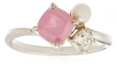 【数量限定】LA PUREZZA シルバー925 プレッツァ] ピンクフロスト・キュービックジルコニア パール リング [ラ LA4946101-P 日本サイズ13号