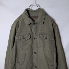 カーキ系 ダック ミリタリー ジャケット f253