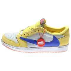 NIKE (ナイキ) ×TRAVIS SCOTT WMNS AIR JORDAN 1 RETRO LOW OG CANARY DZ4137-700 ウィメンズ エアジョーダン1 カナリー ローカットスニーカー US11/28.0cm イエロー