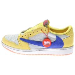 NIKE (ナイキ) ×Travis Scott WMNS AIR JORDAN 1 RETRO LOW OG Canary トラヴィススコット ウィメンズ エアジョーダン1 ローカットスニーカー US10.5/27.5cm DZ4137-700