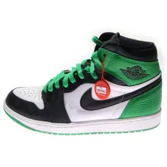 NIKE (ナイキ) AIR JORDAN1 RETRO HIGH OG エアジョーダン1 ラッキーグリーン ハイカットスニーカー ブラック/ホワイト/グリーン US9.5/27.5cm DZ5485-031