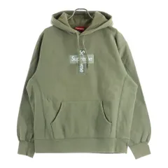 SUPREME (シュプリーム) 20AW Cross Box Logo Hooded Sweatshirt クロス ボックスロゴ スウェット プルオーバーパーカー オリーブ
