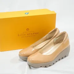 ☆美品☆ ヒルズアヴェニュー エナメルパンプス ウェーブソール21.5cm