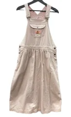 ピンクハウス PINK HOUSE ギンガムチェック使い サロペット スカート ジャンスカ ジャンパースカート つなぎ ロング パッチワーク ロリータ ゴスロリ レトロ PINK A2141FAY422 ワンピース ロゴ ピンク 104LT-290