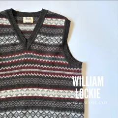 WILLIAM LOCKIE / フェアアイル　総柄　ウールニット　ベスト