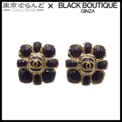 シャネル CHANEL ピアス ゴールドxボルドー メタル ココマーク ヴィンテージ コスチュームジュエリー 08A レディース 101838942