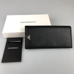 箱付き エンポリオアルマーニ 長財布 ロゴ 総柄 黒 - メルカリ