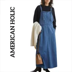 【新品】AMERICAN HOLIC デニムフレアジャンバースカート