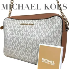 ★極美品★MICHAEL KORS　マイケルコース　ショルダーバッグ　カメラバッグ　MKロゴ　総柄　斜め掛け　ゴールドチェーン♯1613