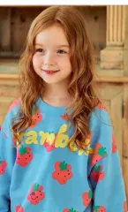 サン(SAN)딸기 起毛 上下セット