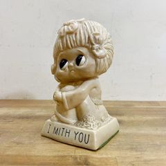 レディーヘッドベース 少女 1940〜60年代 花瓶 陶器 アンティーク 美品