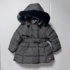 (新) ダックス ベイビー ベルト付き ロング ダウン アウター ブラック