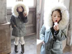 (新品) 男の子 女の子 シープスキン フード マウンテンパーカー 5号 カーキ ユニセックス