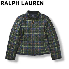 ラルフローレン RALPH LAUREN 中綿 キルティング ジャケット ジップアップ 160 チェック柄 マルチカラー アメリカン カジュアル ウェア ジャンパー ウィンドブレーカー レディース キッズ ♪