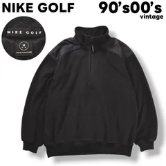【美品】 90s 00s ヴィンテージ ナイキ ゴルフ NIKE GOLF ハーフジップ フリース ジャケット サーマフィット THERMA FIT 切替 ジャンパー M チャコールグレー スポーツ カジュアル ウェア メンズ