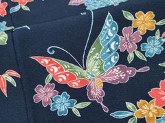 平和屋着物○九寸名古屋帯 櫛織 更紗花文 銀通し地 正絹 逸品