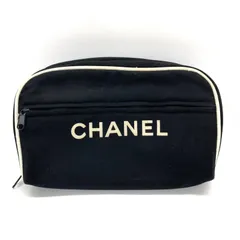 ◆CHANEL◆シャネル ロゴ ノベルティ メイク ポーチ 黒 ブラック
