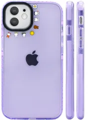 【新着商品】かわいい かわいい 紫の透明ケース 指紋防止 サイドデザイン ワイヤレス充電対応 レンズ保護 TPU 6.1インチ カバー カバー 【全機種対応】 iPhone12 iPhone12 アイフォン12 スマホケース / / ケース 用 12Pro用