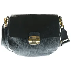FURLA (フルラ) 2WAYバッグ ハンドバッグ ショルダーバッグ ショルダーポシェット ブラック レザー ゴールド金具