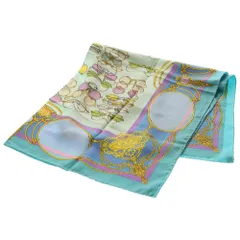 GUCCI (グッチ) スカーフ ハンカチ 鏡 ミラー ライトブルー×パープル