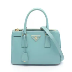 プラダ PRADA ハンドバッグ SAFFIANO LUX ガレリア BN2316 ライトグリーン サフィアーノレザー 2wayショルダー レディース Used B