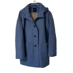 ZM1673 TOMORROWLAND collection トゥモローランドコレクション フーデッドコート コート カシミヤ混 ライトブルー サイズ38