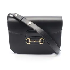 グッチ GUCCI ショルダーバッグ ホースビット 1955 602204 ブラック レザー ホースビット ショルダー レディース Used A