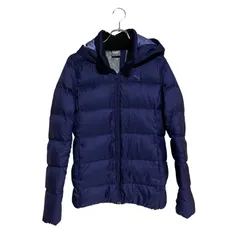 ZM1659 PUMA プーマ ダウン ジャケット ネイビー フード アウター ジップアップ レディース XL