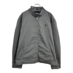Polo by Ralph Lauren ポロ ラルフローレン ハリントンジャケット スイングトップ 大きいサイズ グレー(メンズ XXL)中古 古着 V1453
