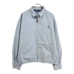 90年代 ポルトガル製 Polo by Ralph Lauren ポロ ラルフローレン スイングトップ ライトブルー(メンズ XL)中古 古着 V1461