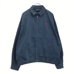 90年代 Polo by Ralph Lauren ポロ ラルフローレン スイングトップ ネイビー(メンズ L)中古 古着 V1772