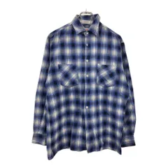 90年代 Dickies ディッキーズ フランネルシャツ オンブレチェック (メンズ M)中古 古着 V3291